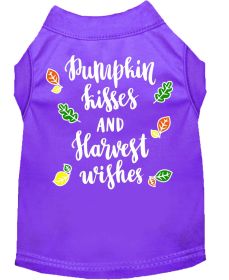 Pumpkin Kisses Screen Print Dog Shirt (Option: Purple XXXL)