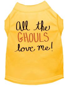 All the Ghouls Screen Print Dog Shirt (Option: Yellow XXL)