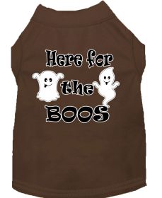 Here for the Boos Screen Print Dog Shirt (Option: Brown XXXL)