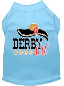 Derby Doll Screen Print Dog Shirt (Option: Baby Blue XXL)