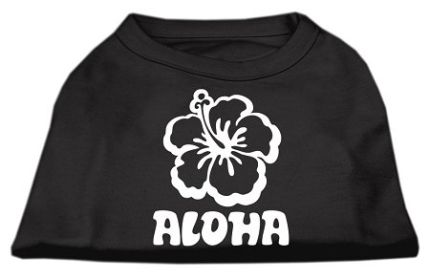 Aloha Flower Screen Print Shirt (Option: Black XXXL)