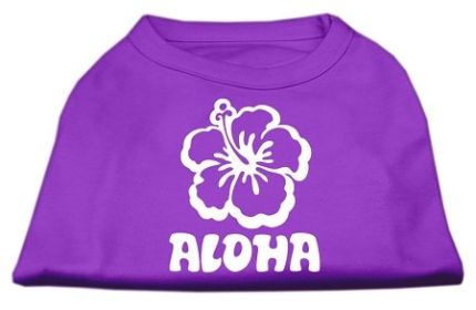 Aloha Flower Screen Print Shirt (Option: Purple XXXL)