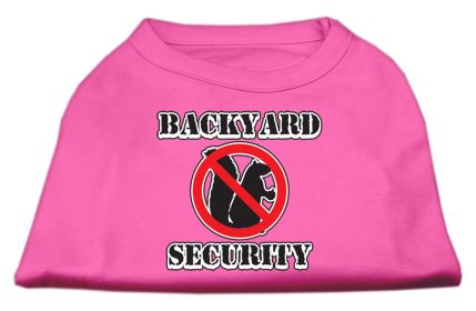 Backyard Security Screen Print Shirts (Option: Bright Pink XXL)