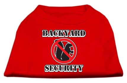 Backyard Security Screen Print Shirts (Option: Red XXL)