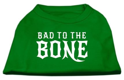 Bad to the Bone Dog Shirt (Option: Emerald Green XL)