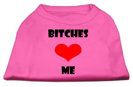 Bitches Love Me Screen Print Shirts (Option: Bright Pink XXL)