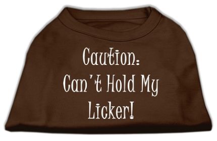 Can't Hold My Licker Screen Print Shirts (Option: Brown XXL)