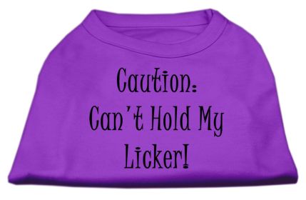 Can't Hold My Licker Screen Print Shirts (Option: Purple XXL)