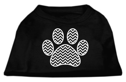 Chevron Paw Screen Print Shirt (Option: Black XXL)