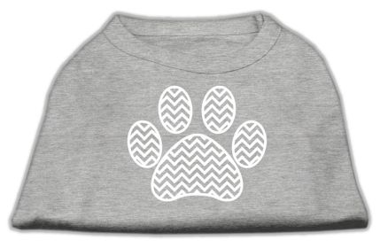 Chevron Paw Screen Print Shirt (Option: Grey XXXL)