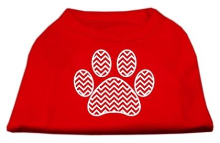 Chevron Paw Screen Print Shirt (Option: Red XS)