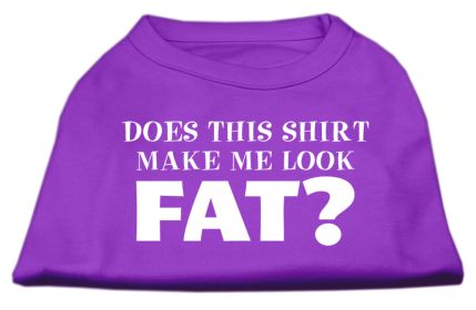 Does This Shirt (Option: Make Me Look Fat? Screen Printed Shirt Purple XXXL)