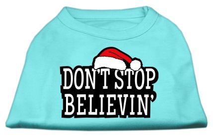 Don't Stop Believin' Screenprint Shirts (Option: Aqua XXXL)