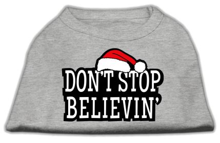 Don't Stop Believin' Screenprint Shirts (Option: Grey XS)