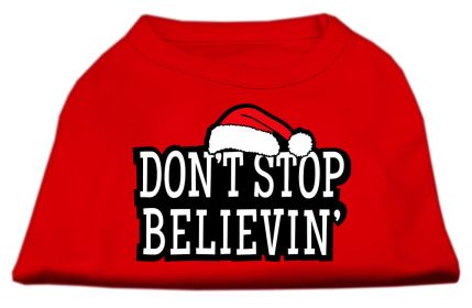 Don't Stop Believin' Screenprint Shirts (Option: Red XXL)