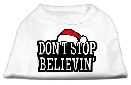 Don't Stop Believin' Screenprint Shirts (Option: White XXXL)