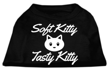 Softy Kitty, Tasty Kitty Screen Print Dog Shirt (Option: Black XXL)