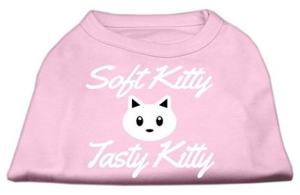 Softy Kitty, Tasty Kitty Screen Print Dog Shirt (Option: Light Pink XL)