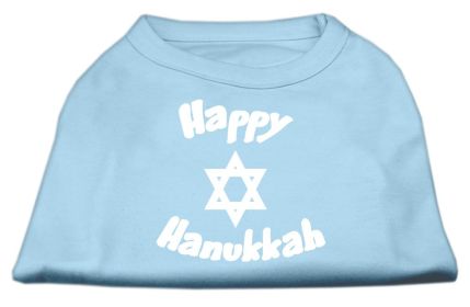 Happy Hanukkah Screen Print Shirt (Option: Baby Blue XXL)