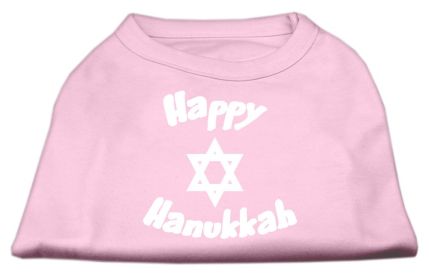 Happy Hanukkah Screen Print Shirt (Option: Light Pink XXL)