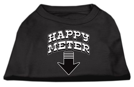 Happy Meter Screen Printed Dog Shirt (Option: Black XXXL)