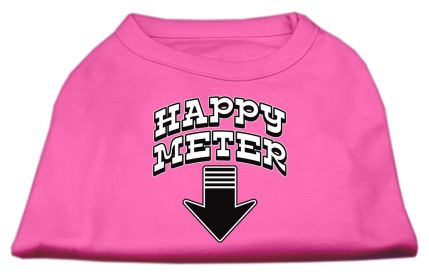 Happy Meter Screen Printed Dog Shirt (Option: Bright Pink XS)