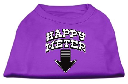 Happy Meter Screen Printed Dog Shirt (Option: Purple XXXL)