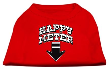 Happy Meter Screen Printed Dog Shirt (Option: Red XXXL)