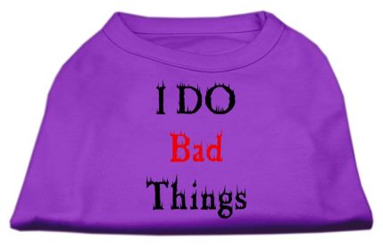 I Do Bad Things Screen Print Shirts (Option: Purple XXXL)