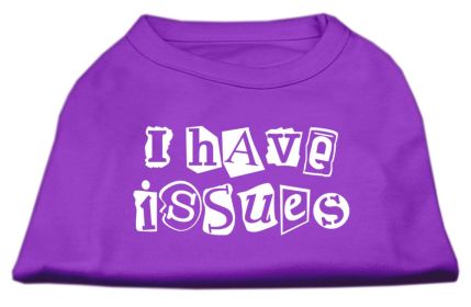 I Have Issues Screen Printed Dog Shirt (Option: Purple XXL)