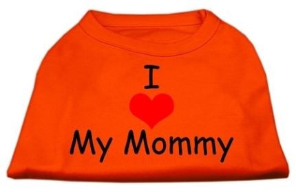 I Love My Mommy Screen Print Shirts (Option: Orange XS)