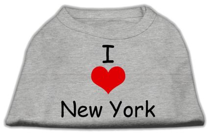 I Love New York Screen Print Shirts (Option: Grey XS)