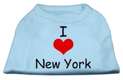 I Love New York Screen Print Shirts (Option: Baby Blue XXL)