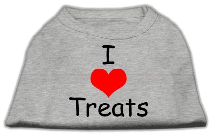 I Love Treats Screen Print Shirts (Option: Grey XXXL)