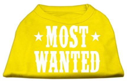 Most Wanted Screen Print Shirt (Option: Yellow XXL)