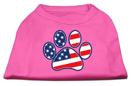 Patriotic Paw Screen Print Shirts (Option: Bright Pink XS)