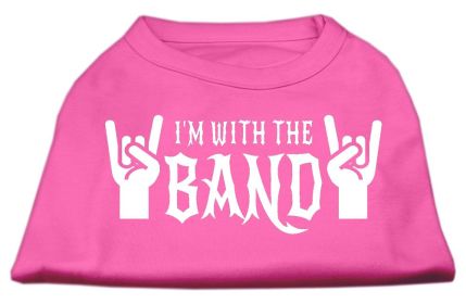 With the Band Screen Print Shirt (Option: Bright Pink XXXL)