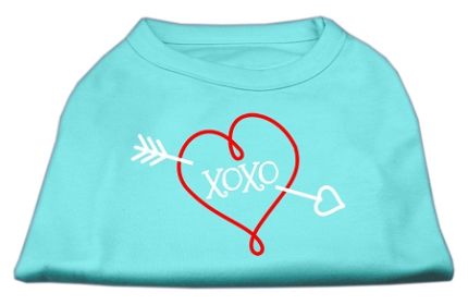 XOXO Screen Print Shirt (Option: Aqua XXL)