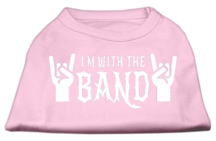 With the Band Screen Print Shirt (Option: Light Pink Lg)