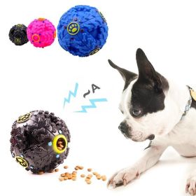 Pet Dog Squeaker Missing Food Ball Squeak Puppy Big Dog Puzzle Training Toys for Dogs French Bulldog Pug Balls Pets Accessories (Color: Black)