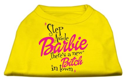 New Bitch in Town Screen Print Dog Shirt (Option: Yellow XXL)