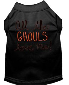 All the Ghouls Screen Print Dog Shirt (Option: Black XS)