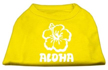 Aloha Flower Screen Print Shirt (Option: Yellow XS)