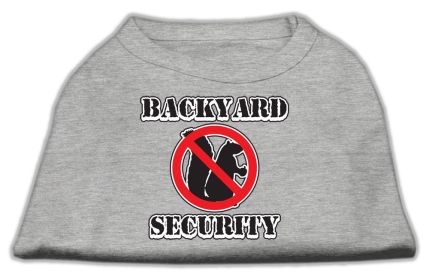 Backyard Security Screen Print Shirts (Option: Grey XL)