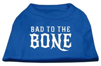 Bad to the Bone Dog Shirt (Option: Blue Sm)