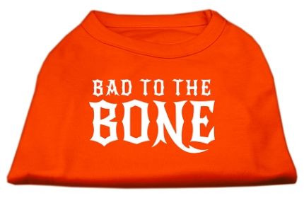 Bad to the Bone Dog Shirt (Option: Orange Sm)