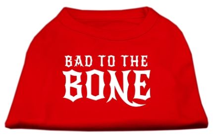 Bad to the Bone Dog Shirt (Option: Red Sm)