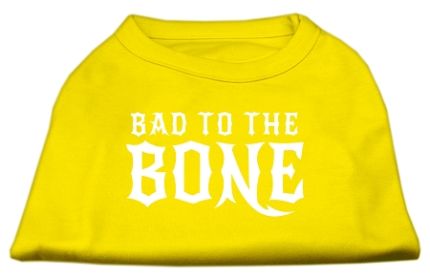 Bad to the Bone Dog Shirt (Option: Yellow Sm)