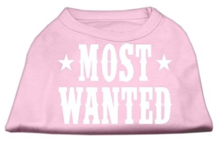 Most Wanted Screen Print Shirt (Option: Light Pink XS)