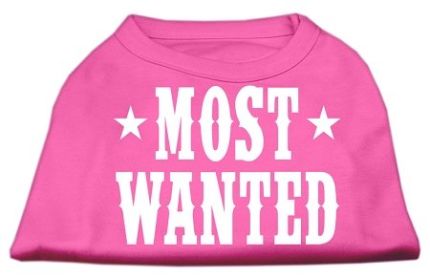 Most Wanted Screen Print Shirt (Option: Bright Pink Lg)